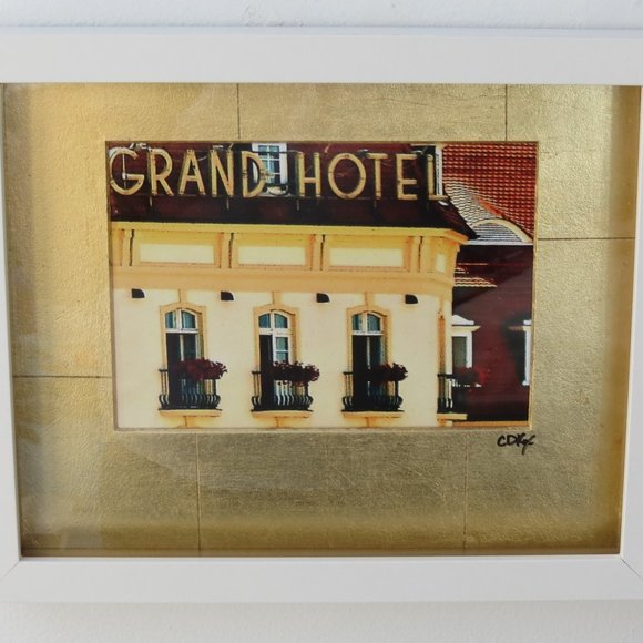 Original Gold Leaf European Travel Photography, Framed one of a kind